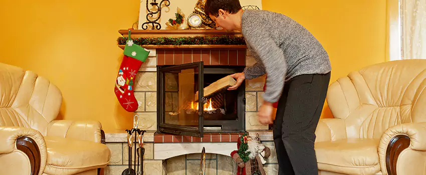 Rusted Metal Fireplace Restoration in Davis, California